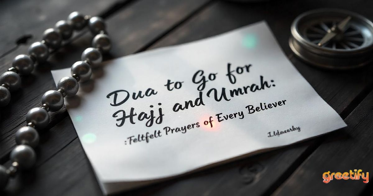 Dua to Go for Hajj and Umrah