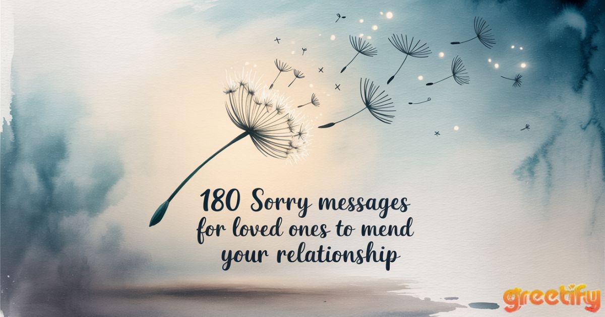 Sorry Messages for Loved Ones