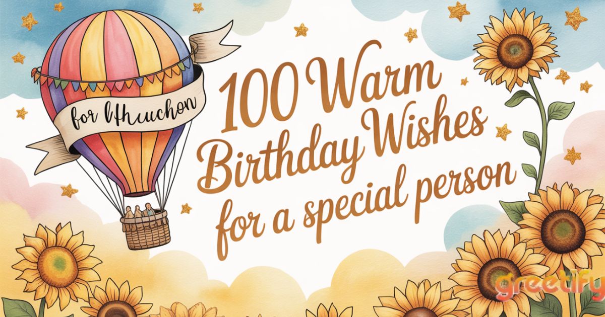 Birthday Wishes for a Special Person
